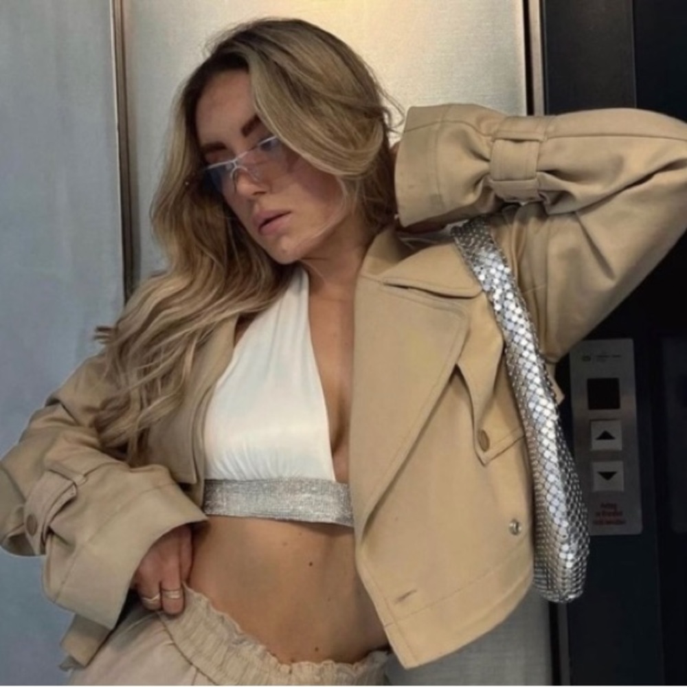 Zara Silver Metallic Mesh Shoulder Bag. NWT. - Picture 5 of 16